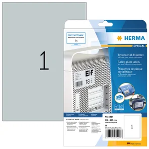 Etiket HERMA 4224 210x297mm weerbestendig zilver 2