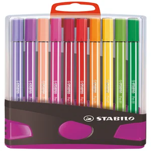 Viltstift STABILO Pen 68/20 ColorParade in antr/r