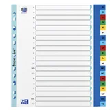 Tabbladen Oxford A4+ 11-gaats 20-delig A-Z PP kleur