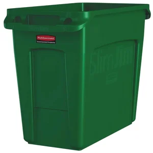 Afvalbak Rubbermaid Slim Jim Vented met luchtsleuv