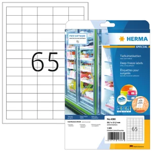 Etiket HERMA 4388 38.1x21.2mm diepvries wit 1625 s
