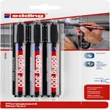 Viltstift edding 300 rond 1.5-3mm zwart blister à 3 stuks
