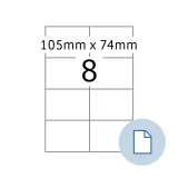 Etiket HERMA 8408 A4 EXPR 500 105x74mm wit 4000 stuks