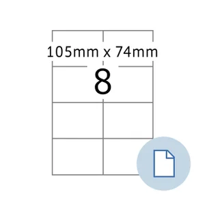Etiket HERMA 8408 A4 EXPR 500 105x74mm wit 4000 st