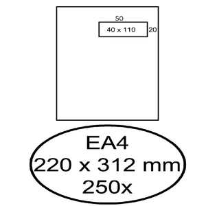 Envelop Hermes akte EA4 220x312mm venster rechts 4