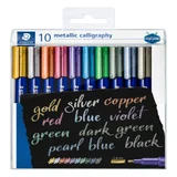 Kalligrafiepen Staedtler metallic etui à 10 kleuren