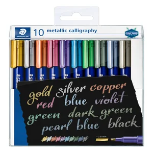 Kalligrafiepen Staedtler metallic etui à 10 kleure