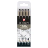 Fineliner Sakura Pigma Micron lichtgrijs set 4 maten