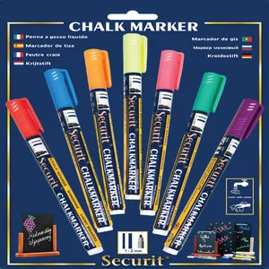 Krijtstift Securit SMA-100 rond ass 1-2mm blister