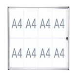 Binnenvitrine wand MAULextraslim whiteboard 8xA4 met slot
