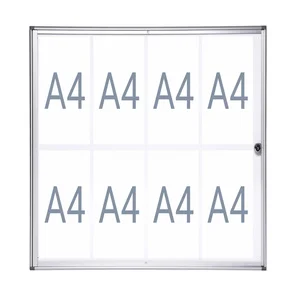 Binnenvitrine wand MAULextraslim whiteboard 8xA4 m