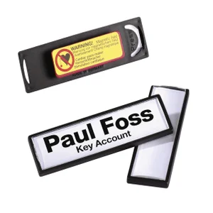 Badge Durable clip card met magneet 17x67mm 25 stu