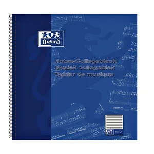 Collegeblok Oxford A4+ muziek 4-gaats 100 pagina's