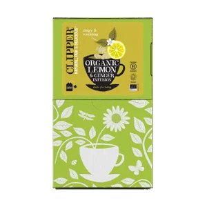 Thee Clipper infusion lemon & ginger bio 250 zakje