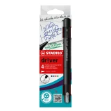 Fineliner STABILO dr!ver fijn assorti 4 stuks