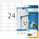 Etiket HERMA 4573 66x33.8mm folie wit 480 stuks