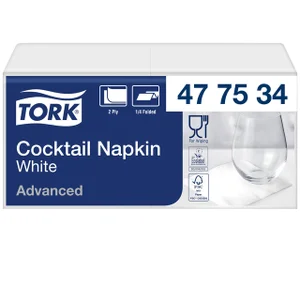 Cocktailservet Tork Advanced 1/4 vouw 2-laags 238x