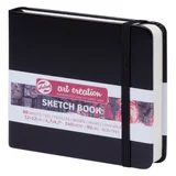 Schetsboek Talens Art Creation 80 witte vellen 140gr 120x120mm zwart