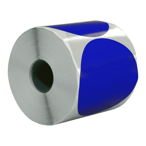 DULA Etiketten rond blauw 80mm - 500 stickers op rol - Sluitzegel