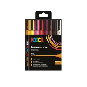 Paintmarker Uni POSCA PC5M medium warm assorti set