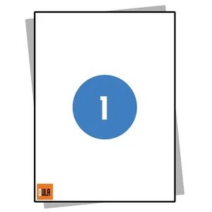 DULA Etiketten A4 1 Sticker per vel 210x297mm 1000 vel