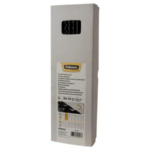 Bindrug Fellowes 8mm 21rings A4 zwart 100 stuks