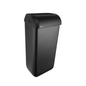 Afvalbak BlackSatino open inworp 23 liter zwart 33