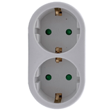 DULA stopcontact DUO met randaarde - wit