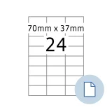 Etiket HERMA 8424 A4 EXPR 500 70x37mm wit 12000 stuks