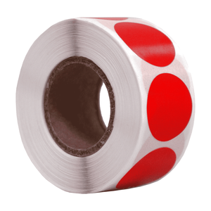 DULA Etiketten rond rood 20mm - 500 stickers op rol - Sluitzegel