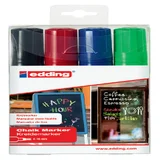 Krijtstift edding 4090 window schuin 4-15mm assorti etui à 4 stuks