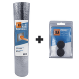 DULA radiatorfolie - 2,5 m x 45 cm + 12 magneten