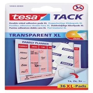 Kleefpads tesa® TACK dubbelzijdig transparant XL 3