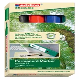 Viltstift edding 21 EcoLine rond assorti 1.5-3mm doos à 4st