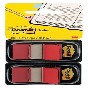 Indextabs Post-it 680 25.4x43.2mm duopack rood 2x