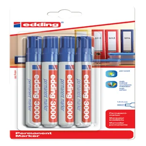 Viltstift edding 3000 rond 1.5-3mm blauw blister à