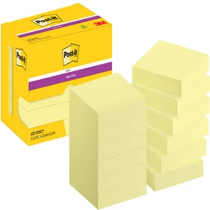 Memoblok Post-it 622 Super Sticky 47,6x47,6mm geel