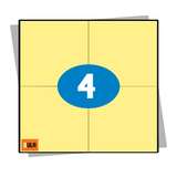 DULA Etiketten A4 - 4 Stickers per vel - geel - 105x148mm 100 vel