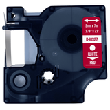 DULA - Dymo D1 40927 Wit op rood 9mm x 7m