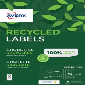 Etiket Avery LR7159-100 63.5x33.9mm recycled wit 2
