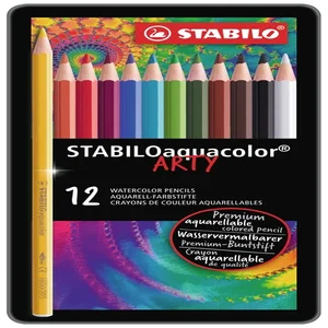 Kleurpotloden STABILO 1612 aquacolor assorti blik