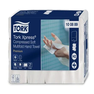 Handdoek Tork H2 Xpress compressed Premium multifo