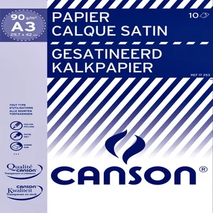 Kalkpapier Canson gesatineerd 10vel 90gr A3 doorsc