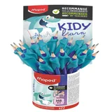Potlood Maped Kidy Learn met gum en vingerhulp blauw