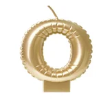 Foil balloon candle gold 0