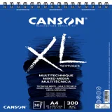 Mixed mediapapier Canson XL Textured Mixed Media 30vel 300gr A4 wit