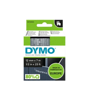Labeltape Dymo LabelManager D1 polyester 12mm wit