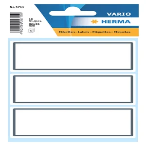 Etiket HERMA 5711 36x80mm schrift grijs kader 18 s