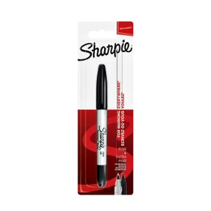 Viltstift Sharpie rond Twin tip ultra fijn & F zwa