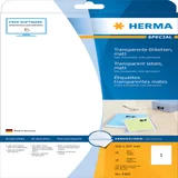 Etiket HERMA 4585 210x297mm weerbestendig transparant mat 10 stuks